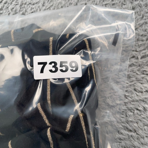 Lauren Ralph Lauren Dress Womens Large Black Gold Striped Sleeveless Tie - Picture 8 of 8